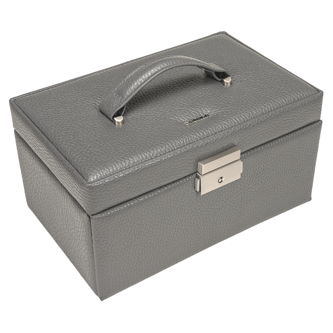 Coffret à bijoux Emma granello / gris (cuir de vachette pleine fleur)