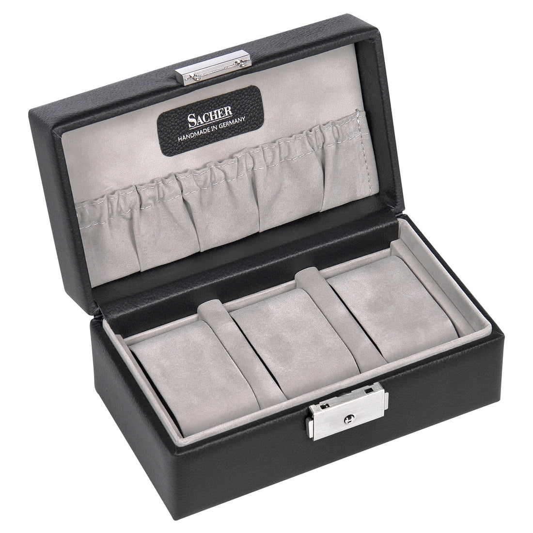 Étui à montres pour 3 montres tamigi sport / noir (cuir)