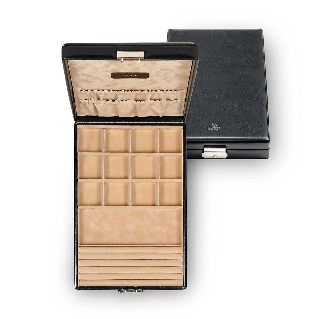 Astuccio per anelli e gioielli da collezione new classic / nero (pelle)