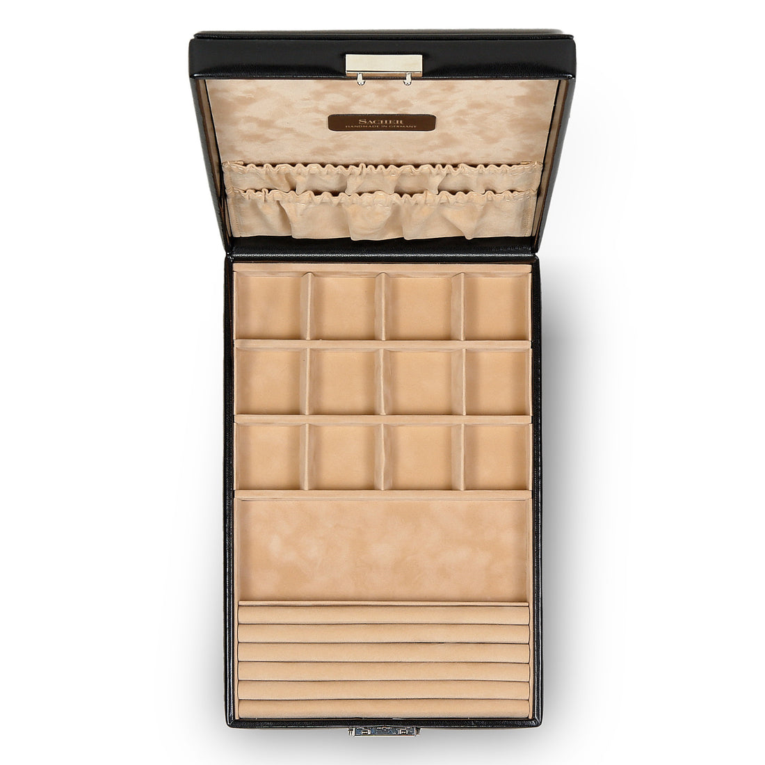 Astuccio per anelli e gioielli da collezione new classic / nero (pelle)