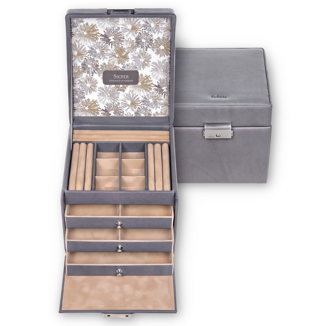 Jewelry box Evita fleur venice / grey (leather)