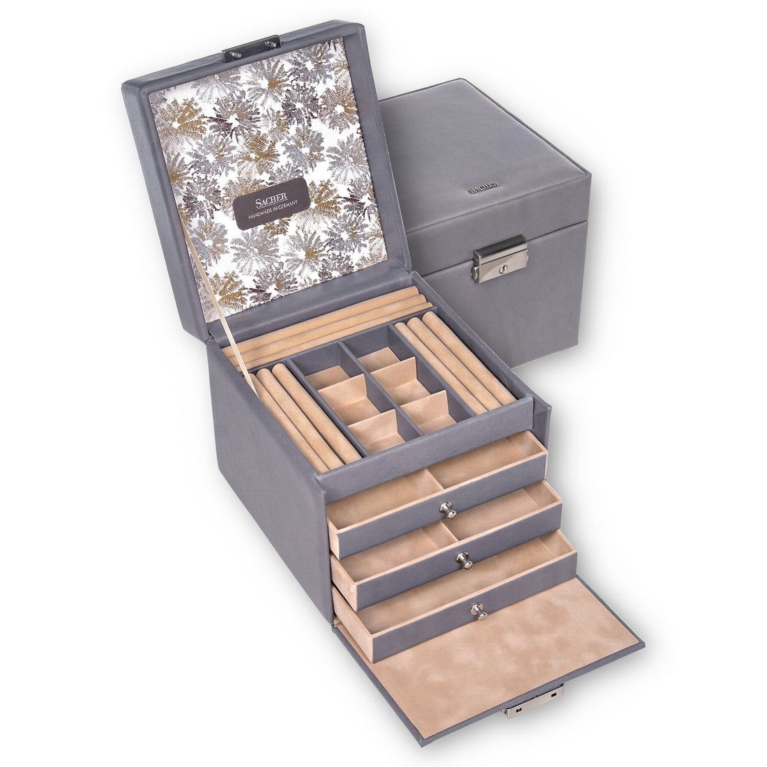 Jewelry box Evita fleur venice / grey (leather)