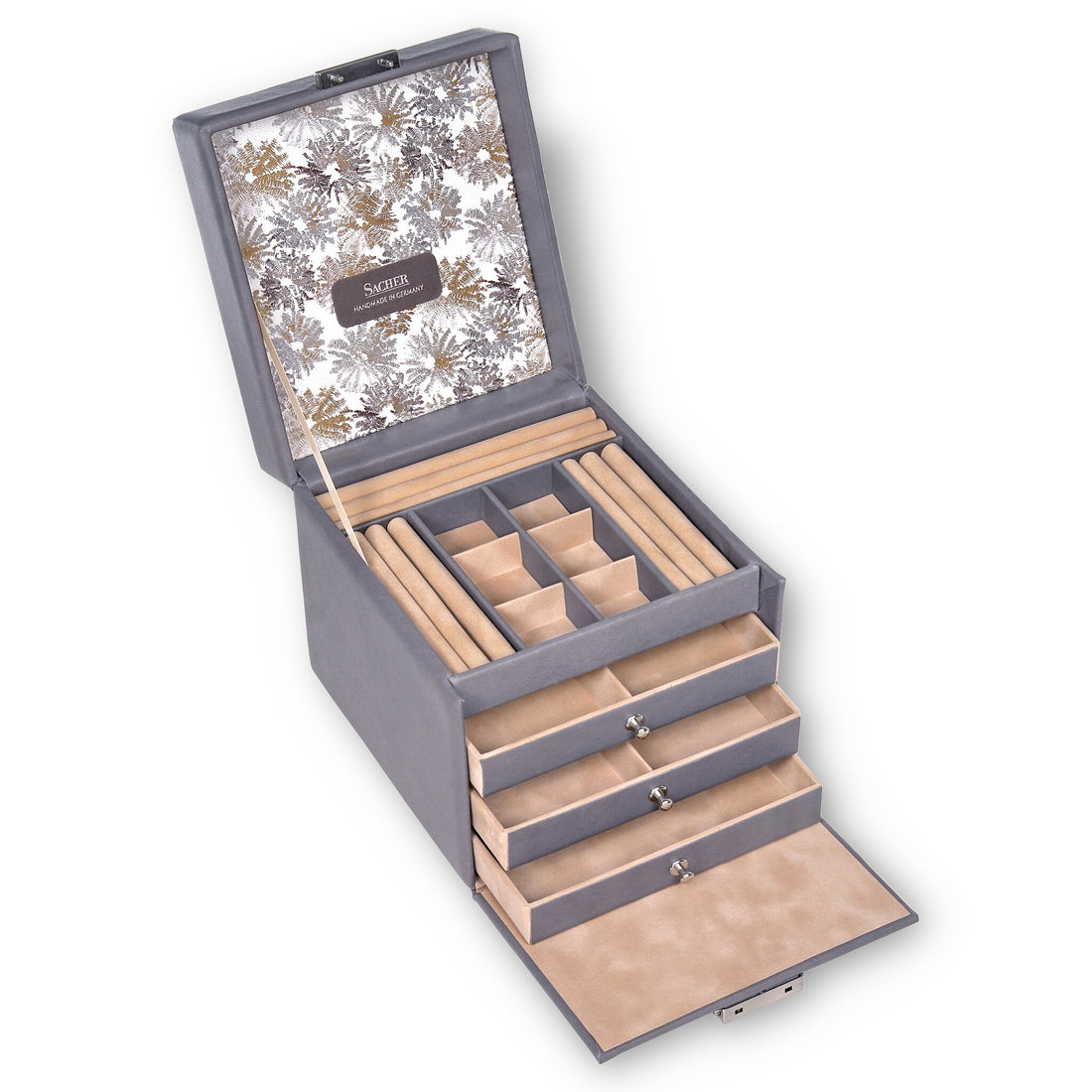 Jewelry box Evita fleur venice / grey (leather)