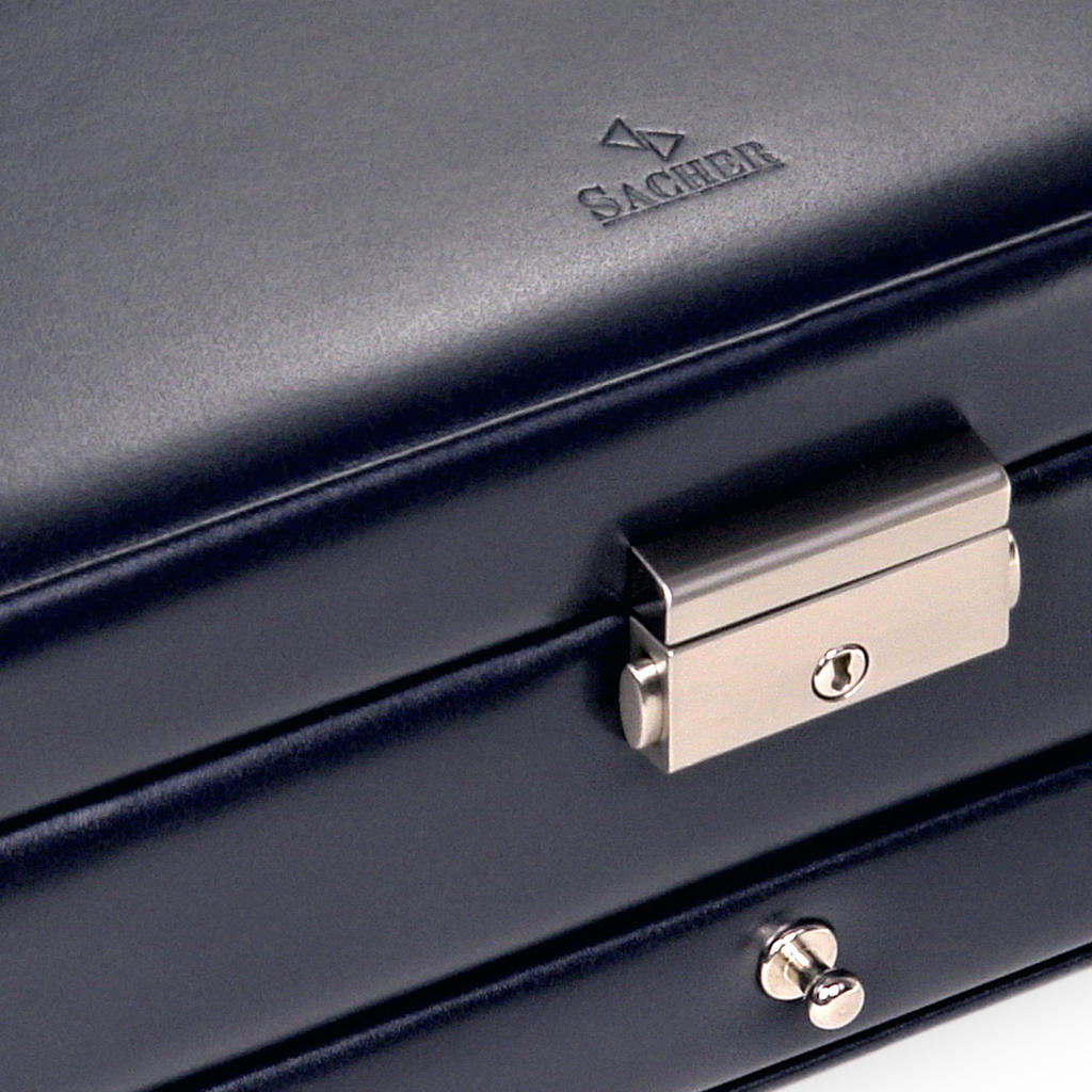 Coffret à bijoux Helen florage / navy (cuir)