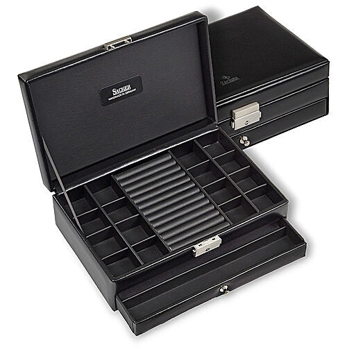 Coffret à bijoux black exclusive / noir (cuir)