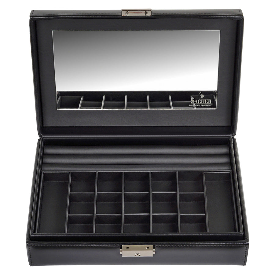 Coffret à bijoux Isa black exclusive / noir (cuir)