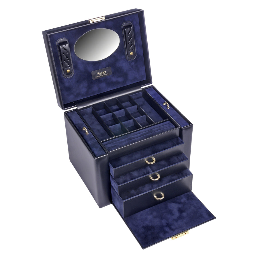 jewellery box Marta acuro / navy (leather)