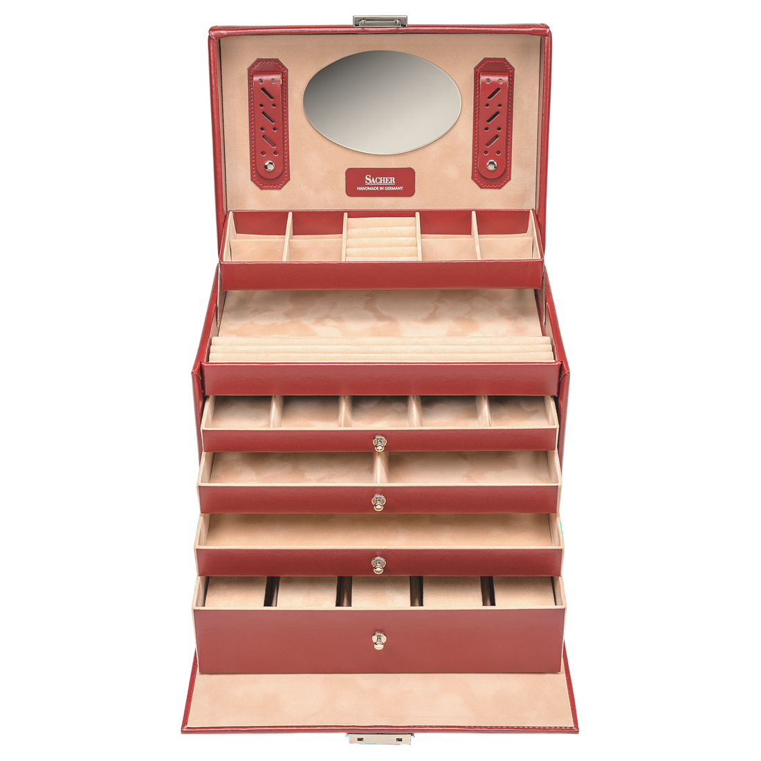 Schmuckkasten Nancy amadora / rot (Leder)