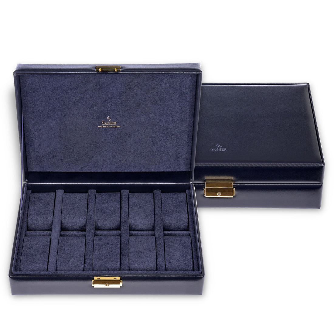 case for 10 watches acuro / navy (leather)