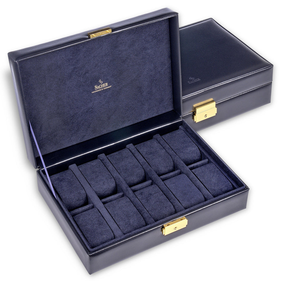 case for 10 watches acuro / navy (leather)