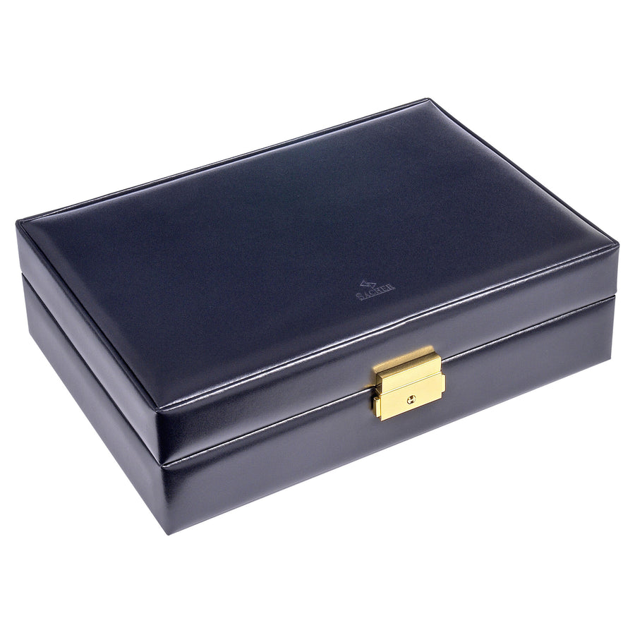 case for 10 watches acuro / navy (leather)