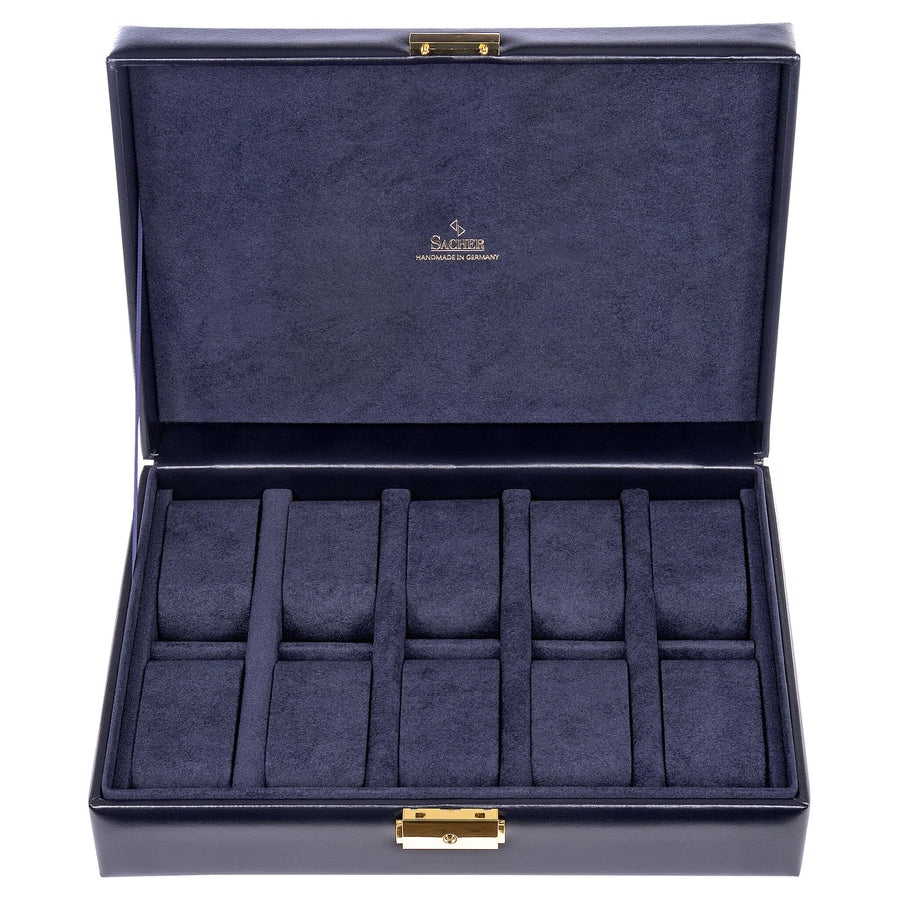 case for 10 watches acuro / navy (leather)