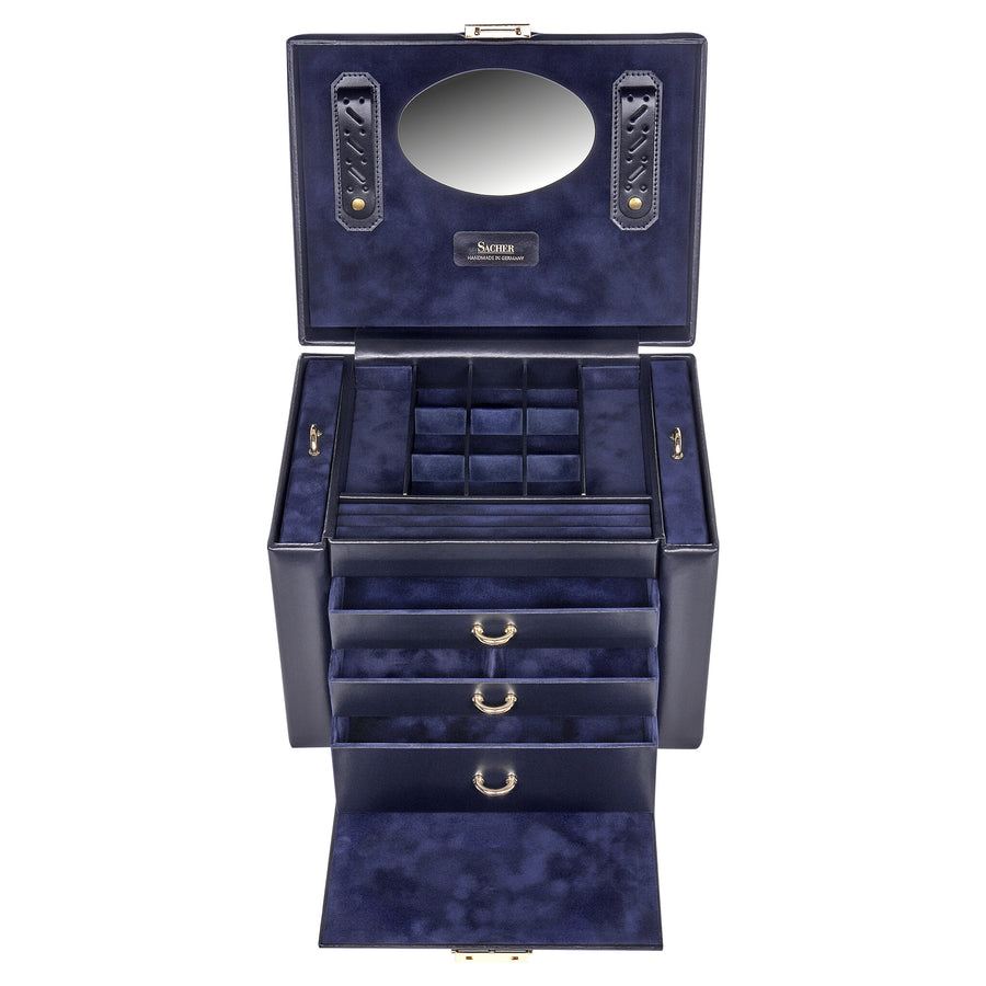 jewellery box Marta acuro / navy (leather)